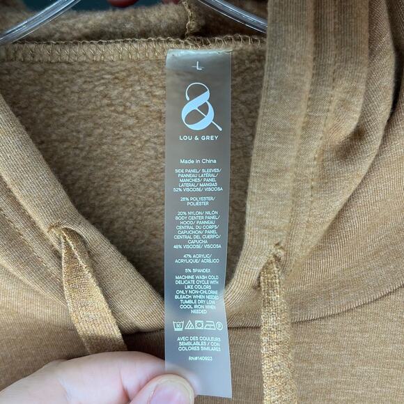 Lou & Grey Tan Hooded Sweater - Women's Size Large - Picture 3 of 3